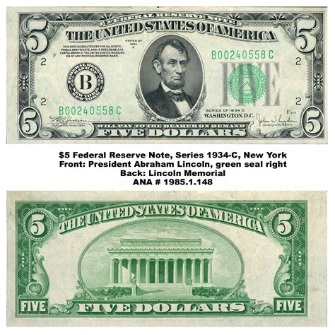 Modern Us Paper Currency American Numismatic Association American