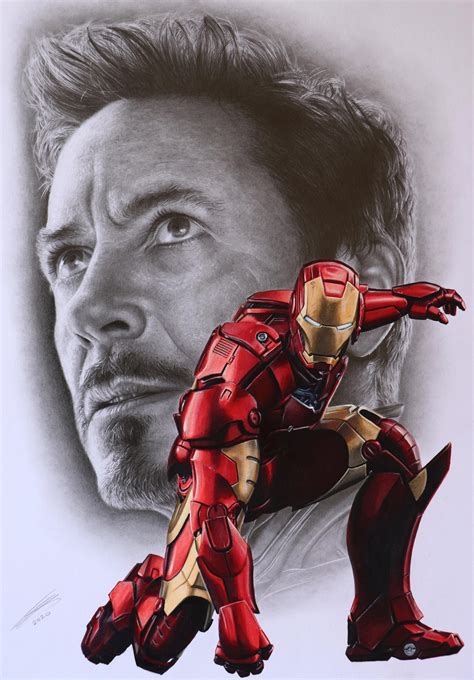 My Robert Downey Jr As Iron Man Drawing Hope You Like Marvelstudios