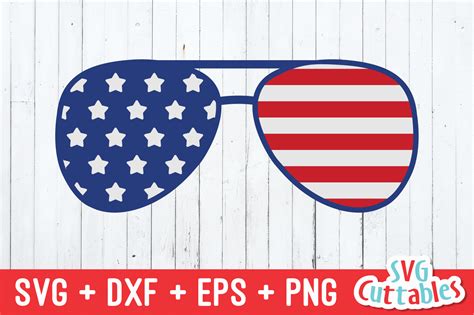 US Flag Sunglasses|Fourth of July| SVG Cut File (269507) | Cut Files