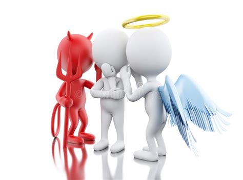 3d Angel And Devil Stock Illustration Illustration Of Futuristic