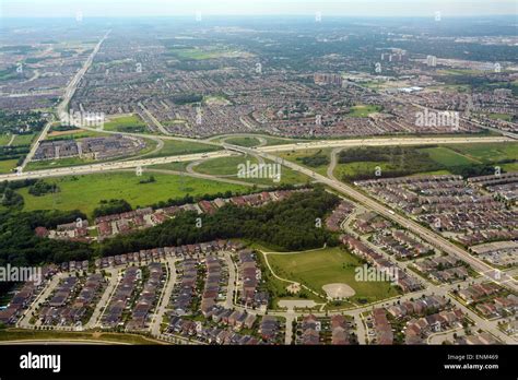 Suburbs And Highways Aerial Toronto Canada Stock Photo Alamy