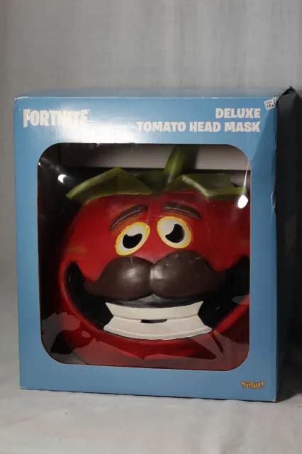 Spirit Halloween Fortnite Deluxe Tomato Head Full Helmet Cosplay Latex