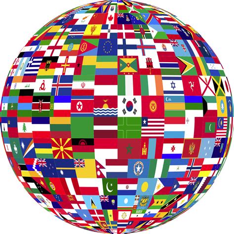 Clipart World Flags Globe 3