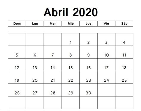 Calendário Abril 2020 Calendario Imprimir Sobres