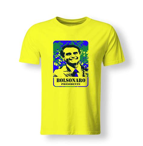 Camiseta Amarela Jair Bolsonaro Presidente 2018 Brasil A3 No Elo7