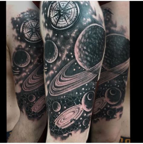Galaxy Tattoo Ideas Black And White How8to8
