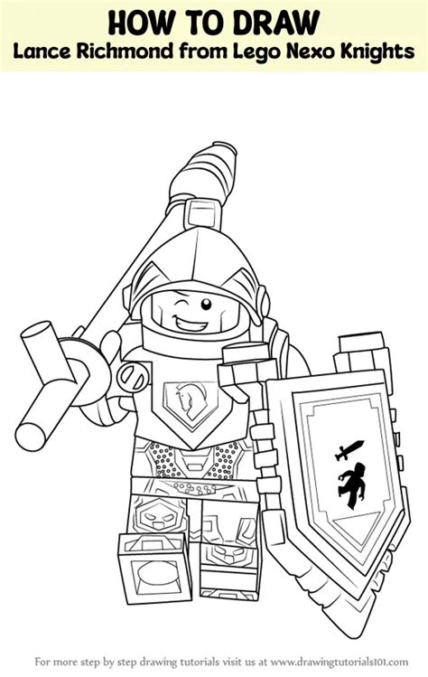 How To Draw Lance Richmond From Lego Nexo Knights Lego Nexo Knights