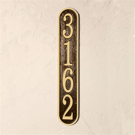 Personalized Vertical House Number Plaque What On Earth