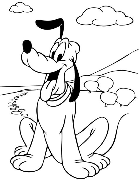 Pluto Coloring Sheet Coloring Pages