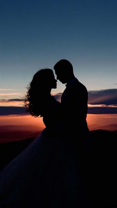 Couple Romantic Sunset Silhouette 4k Ultra Hd Mobile Wallpaper Sunset