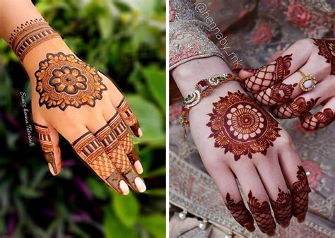 Circle Mehndi Designs For Front Hand Printable Form Templates And Letter