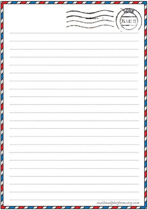 A5 And A4 Air Mail Printable Letter Paper Etsy
