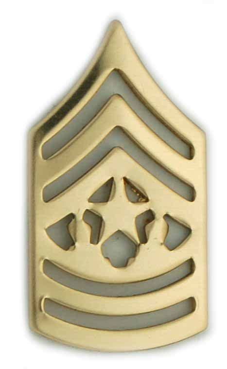 Army Command Sergeant Major E 9 Pin On Rank Pair Army Brass Pin On