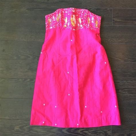 Lilly Pulitzer Bowen Dress Size 2 Pink Strapless Dress Dresses