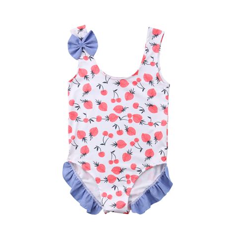 Toddler Kids Girls Summer Swimsuits Newborn Kids Baby Girl Print