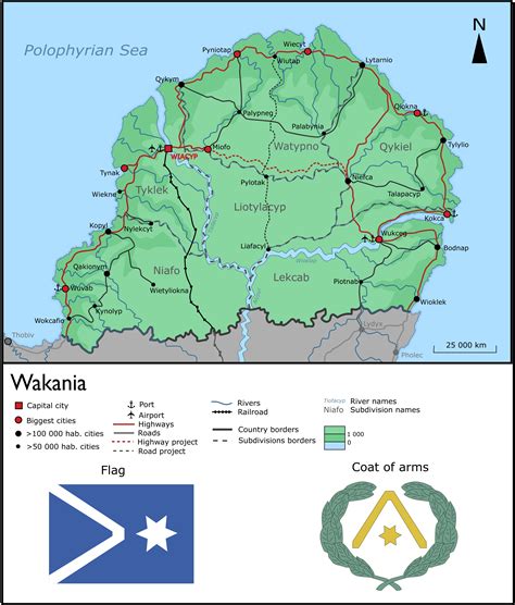 Map Of A Fictional Country Wakania Rimaginarymaps