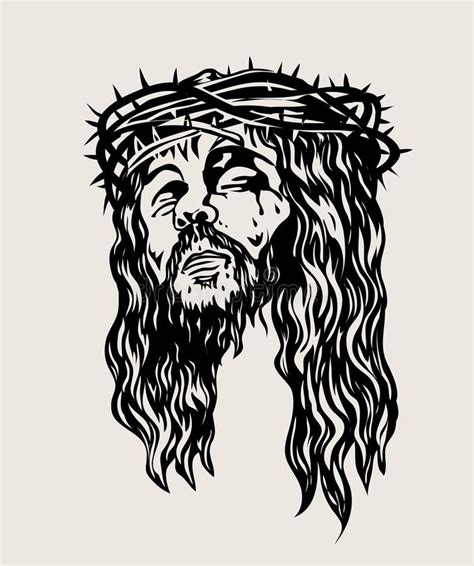 Jesus Face Sketch Tekening Kunst Vectorontwerp Vector Illustratie