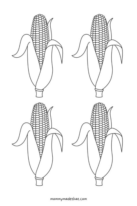 Free Printable Corn Templates Outlines For Fall Crafts