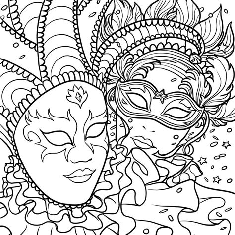 71 Free Printable Mardi Gras Coloring Pages