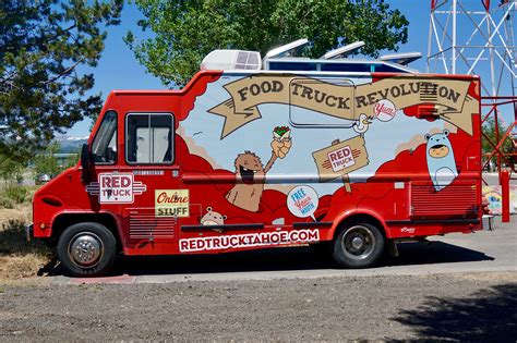 Red Truck Truckee California. Food truck revolution. 2017. Truckee