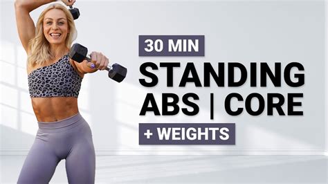 Min Standing Abs Workout Weights Intense Cardio All Standing