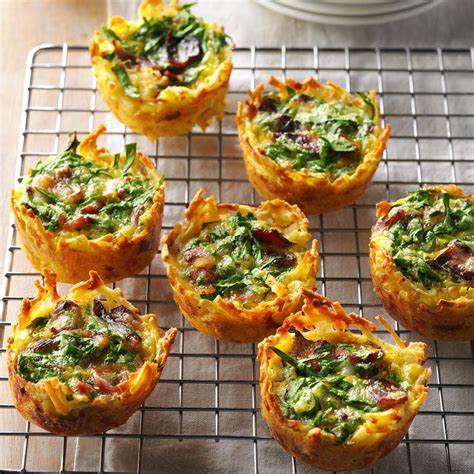 Hash Brown Quiche Cups Recipe How To Make It Taste Of Home