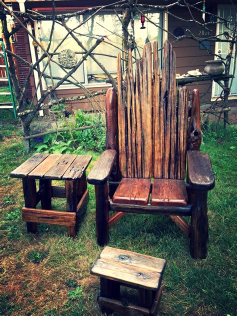 Driftwood set | Outdoor chairs, Rustic furniture, Decor