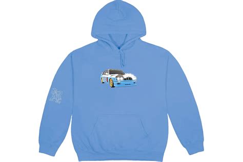 Travis Scott Jackboys Vehicle Hoodie Blue Mens Fw19 Us