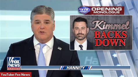 sean hannity responds to jimmy kimmel s “forced disney” apology invites abc host to his show