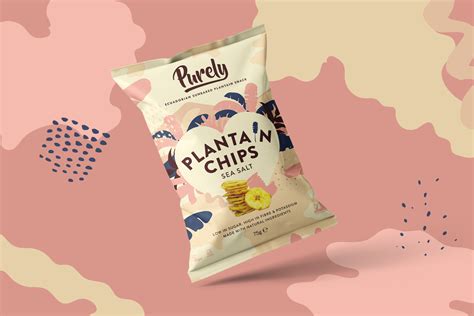 Purely Plantain Plantain Chip Packaging Design Created By Cubiq