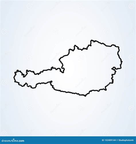 Austria Map Outline Austria Map Outline Drawing Illustrations