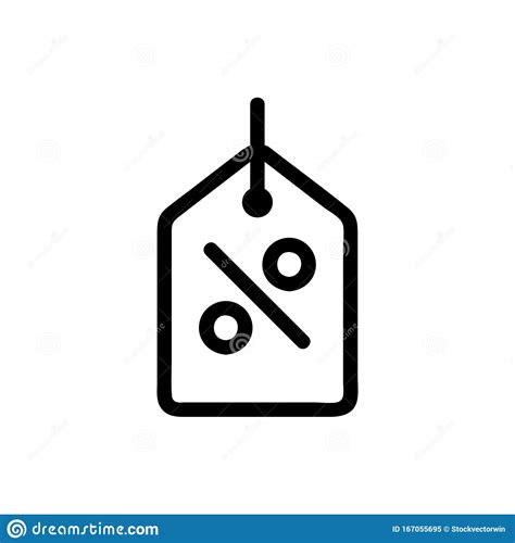 Discount Icon Vector Isolated Contour Symbol Illustration Stock Vector