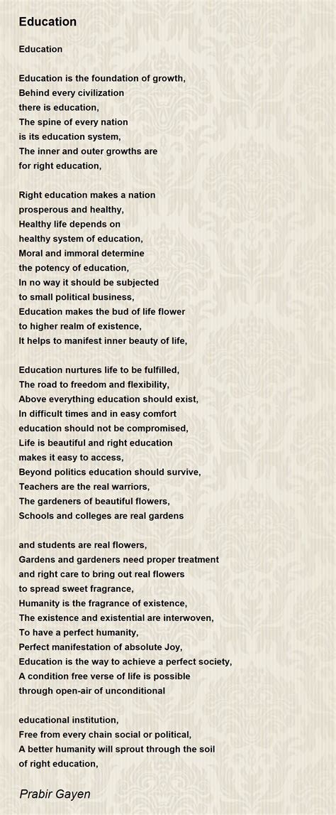 Poemas Sobre A Importancia Da Educação