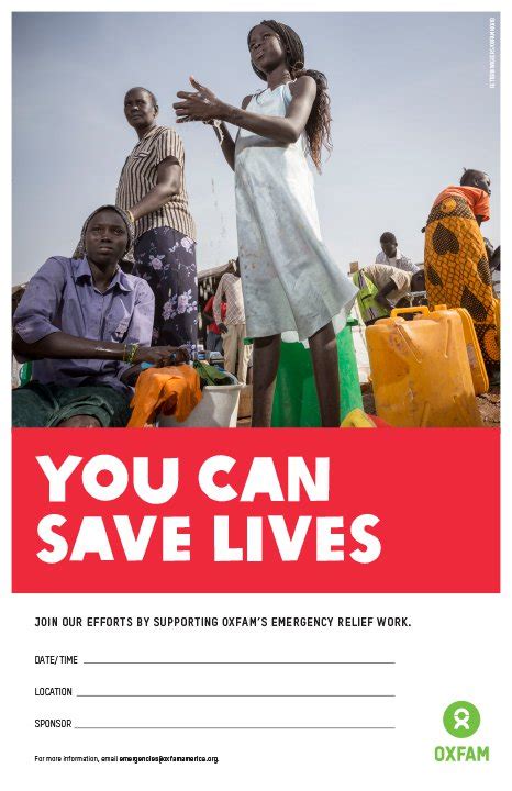Oxfam Emergency Relief Fundraising Poster Oxfam
