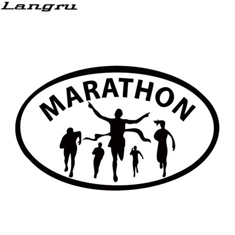 Langru Hot Product Sprint Of Marathon Car Vinyl Decal Marathon Running