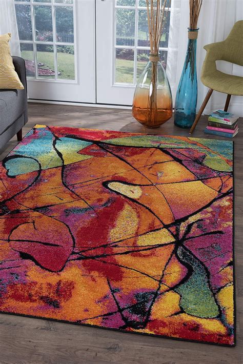 Symphony Lyric Multi Color Contemporary Abstract Area Rug Area Rugs