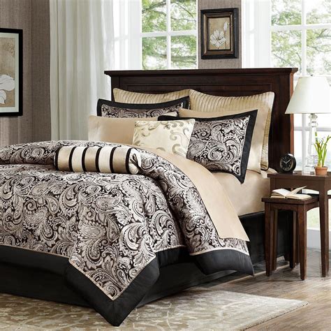 Get the best deal for black comforters sets from the largest online selection at ebay.com. Black Gold Bed Bag Luxury 12Pc Comforter Set Call King ...