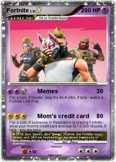 Pokémon Fortnite 158 158 Memes My Pokemon Card