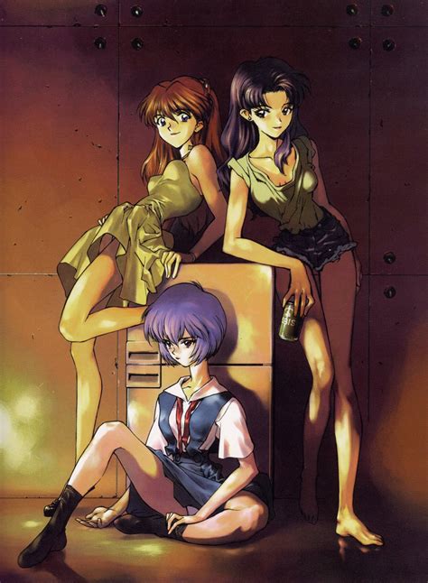 Souryuu Asuka Langley Ayanami Rei And Katsuragi Misato Neon Genesis