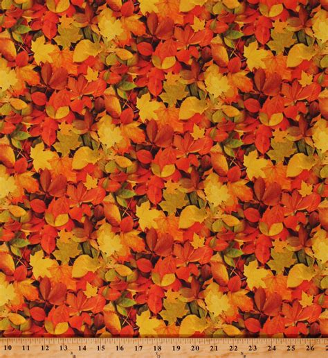 Cotton Autumn Fall Leaves Leaf Nature Landscape Seasonal Orange Cotton