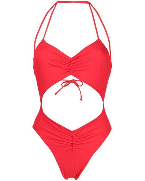 Sian Swimwear Synthetic Carlotta Cut Out Swimsuit In Red Lyst Canada