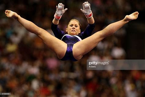 Shawn Johnson Competes On The Uneven Bars During Day Four Of The