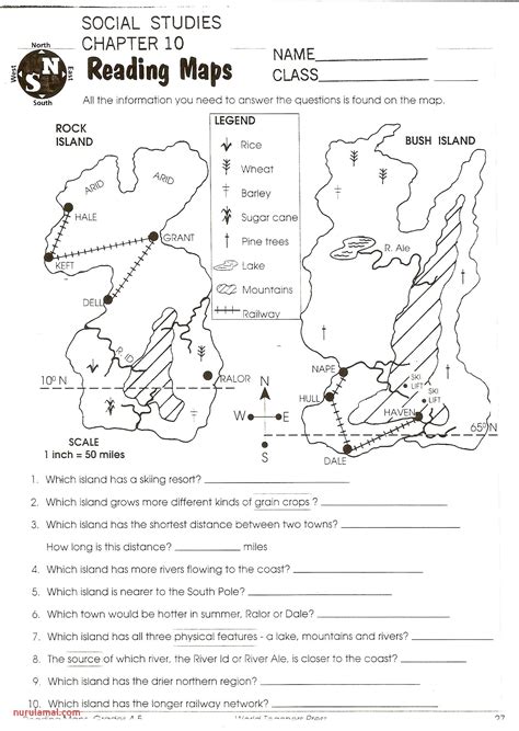 Map Skills Worksheets Th Grade