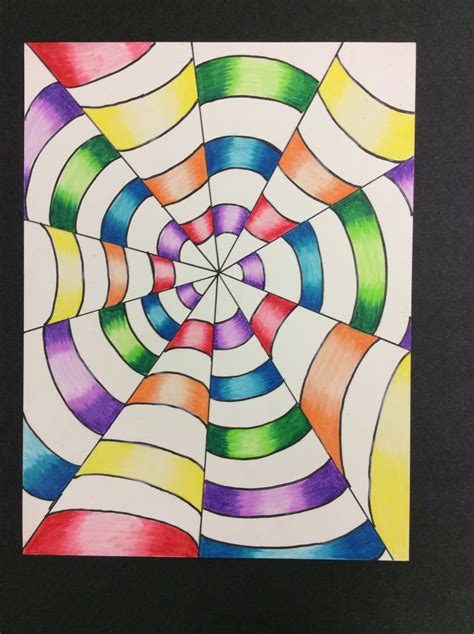 That Little Art Teacher Op Art And Colored Pencil Tutorial Art 1