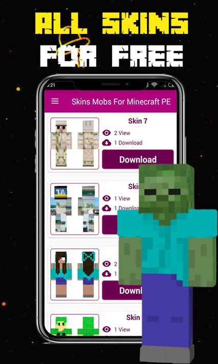 Mobs Skin Pack For Minecraft Pe Für Android Apk Herunterladen