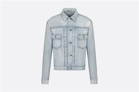 Dior And Kenny Scharf Mkii Jacket Stone Washed Blue Cotton Denim