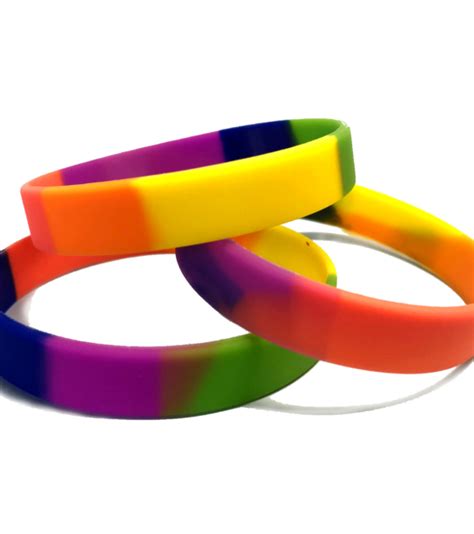 Silicone Rainbow Wristbands Uk