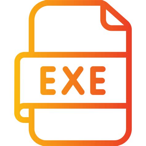 Exe File Generic Gradient Outline Icon
