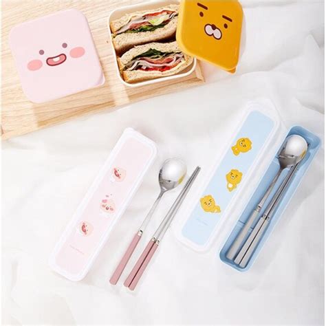 Daiso Korea Kakao Friends Cute Spoon Case 2typesryanapeach