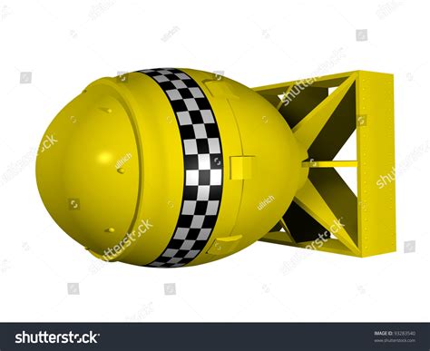 Yellow Atom Bomb With Checker Pattern Stock Photo 93283540 Shutterstock